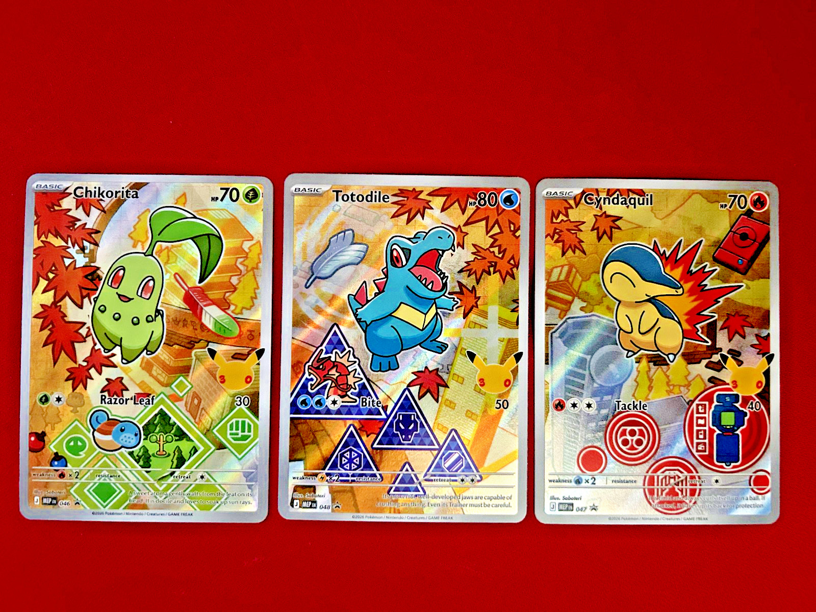 Pokémon First Partner Series 2 – Johto Starter Set Chikorita Cyndaquil Totodile
