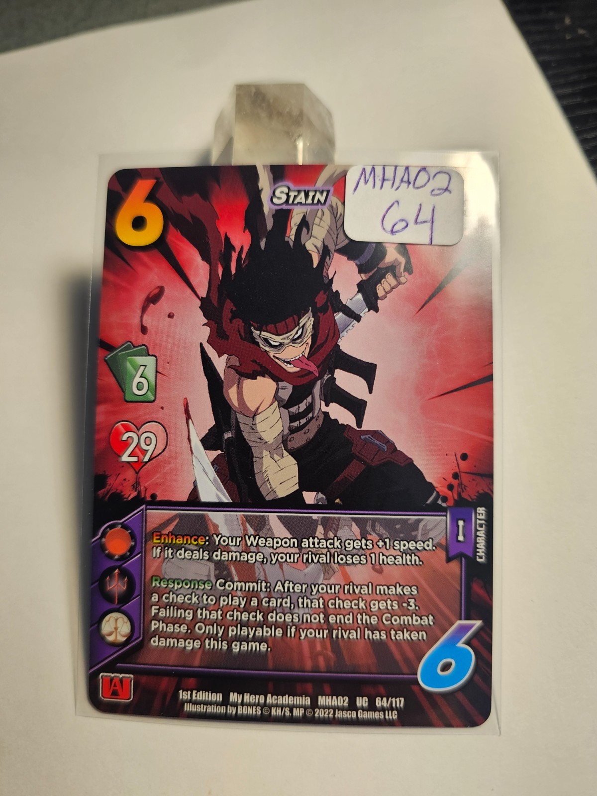STAIN MHA02-64 UniVersus Crimson Rampage | My Hero Academia TCG | FAST FREE SHIP