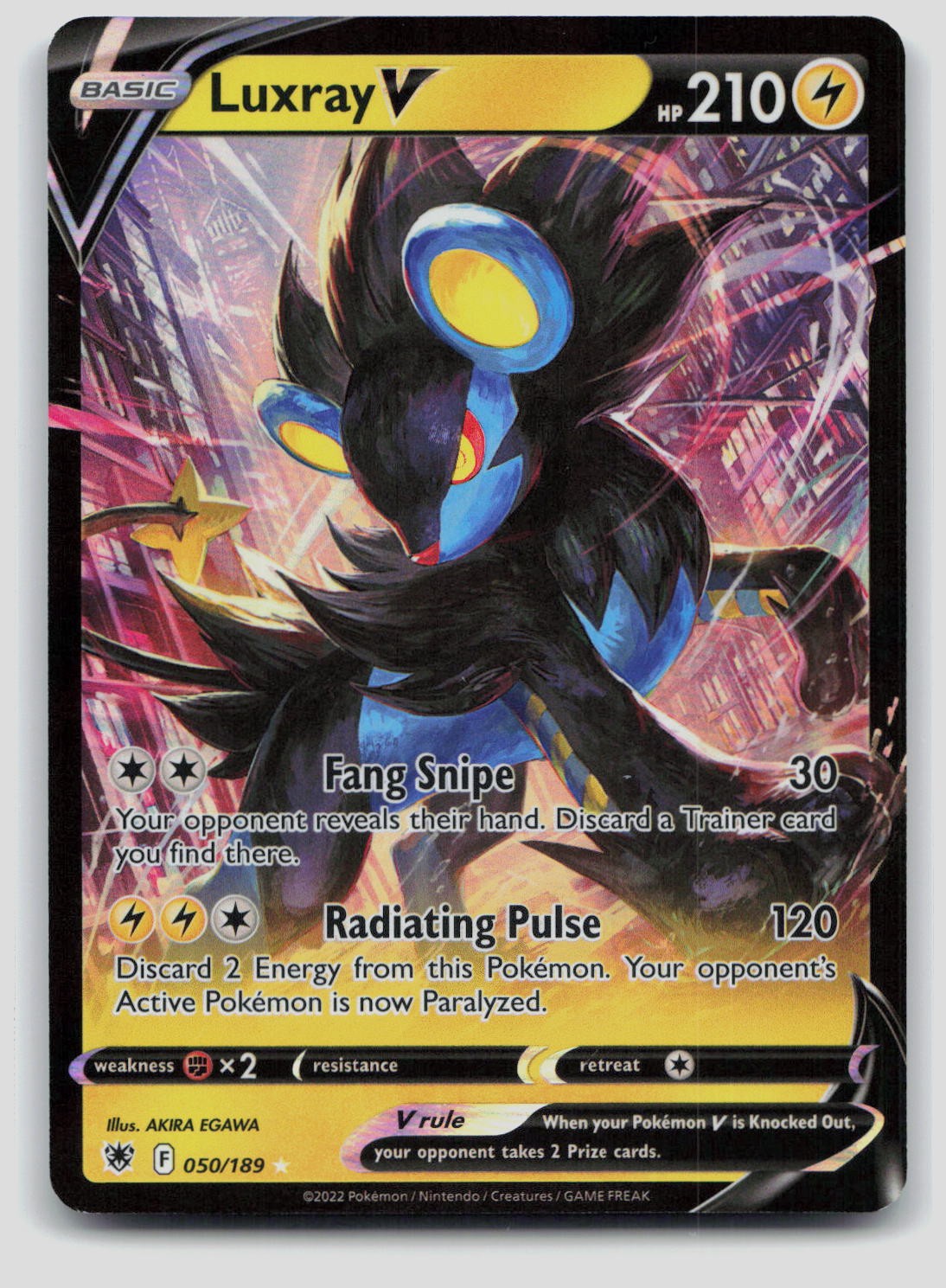 Luxray V Holo Ultra Rare SWSH10: Astral Radiance 050/189 NM