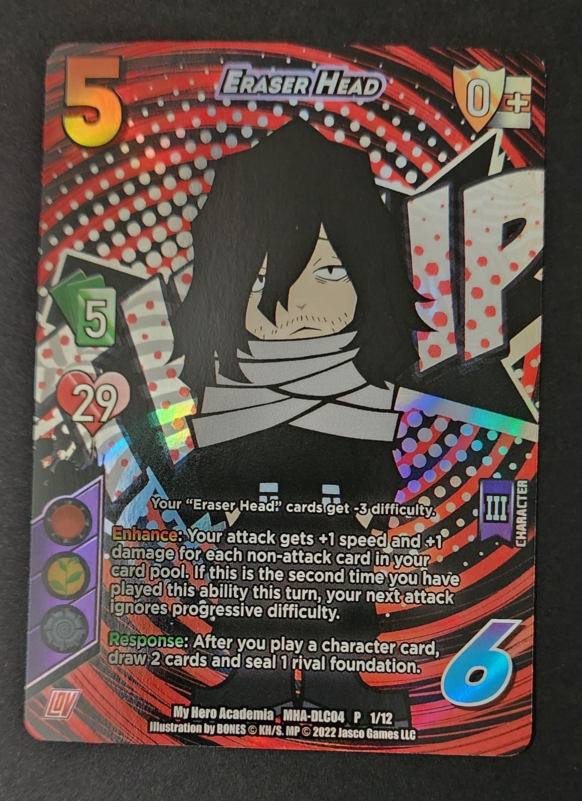 Jasco Games UniVersus My Hero Academia Eraser Head Character Promo Foil 1/12