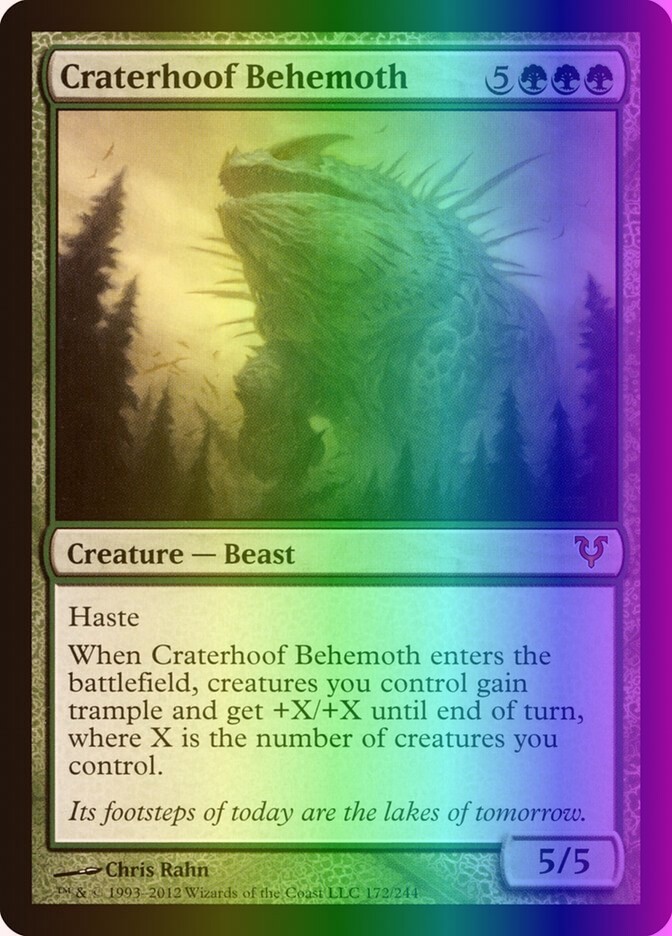 MTG Magic the Gathering Craterhoof Behemoth (172/252) Avacyn Restored LP FOIL
