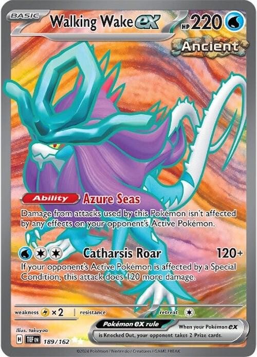Walking Wake ex Holofoil Ultra Rare SV05: Temporal Forces 189/162 NM