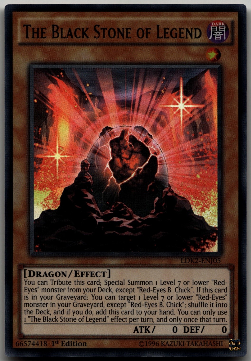 The Black Stone of Legend Ultra Rare Legendary Decks II LDK2-ENJ05 LP