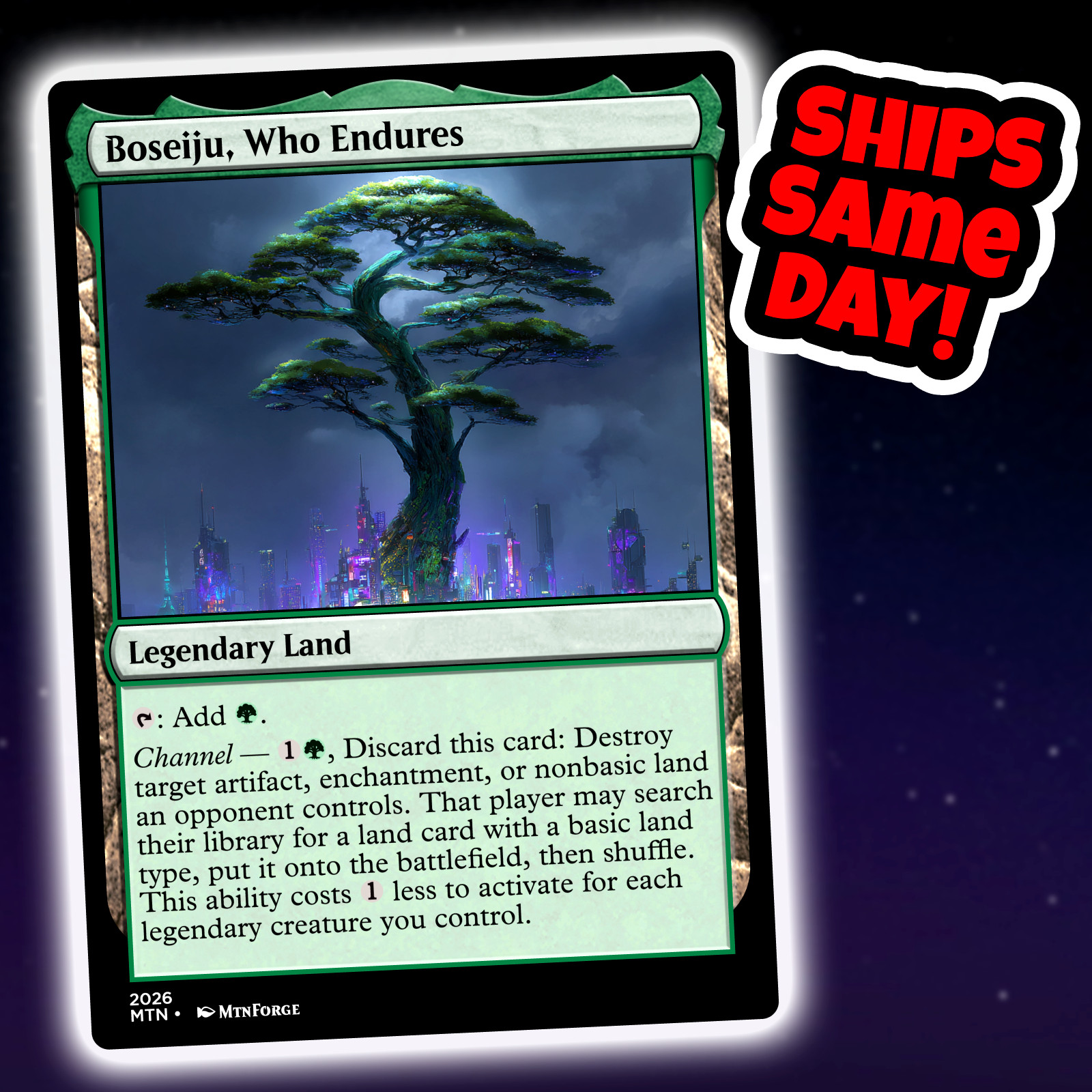 Boseiju Who Endures – Custom Art Magic: The Gathering Playtest Card