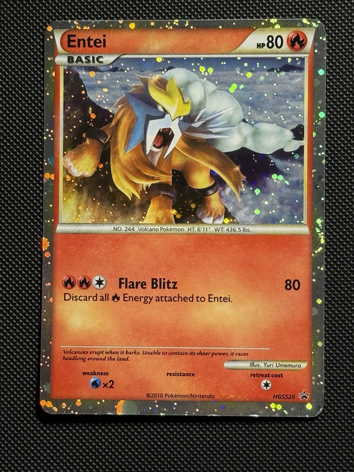 Entei HGSS20 HGSS Black Star Promos HeartGold SoulSilver Holo Pokémon VLP / NM