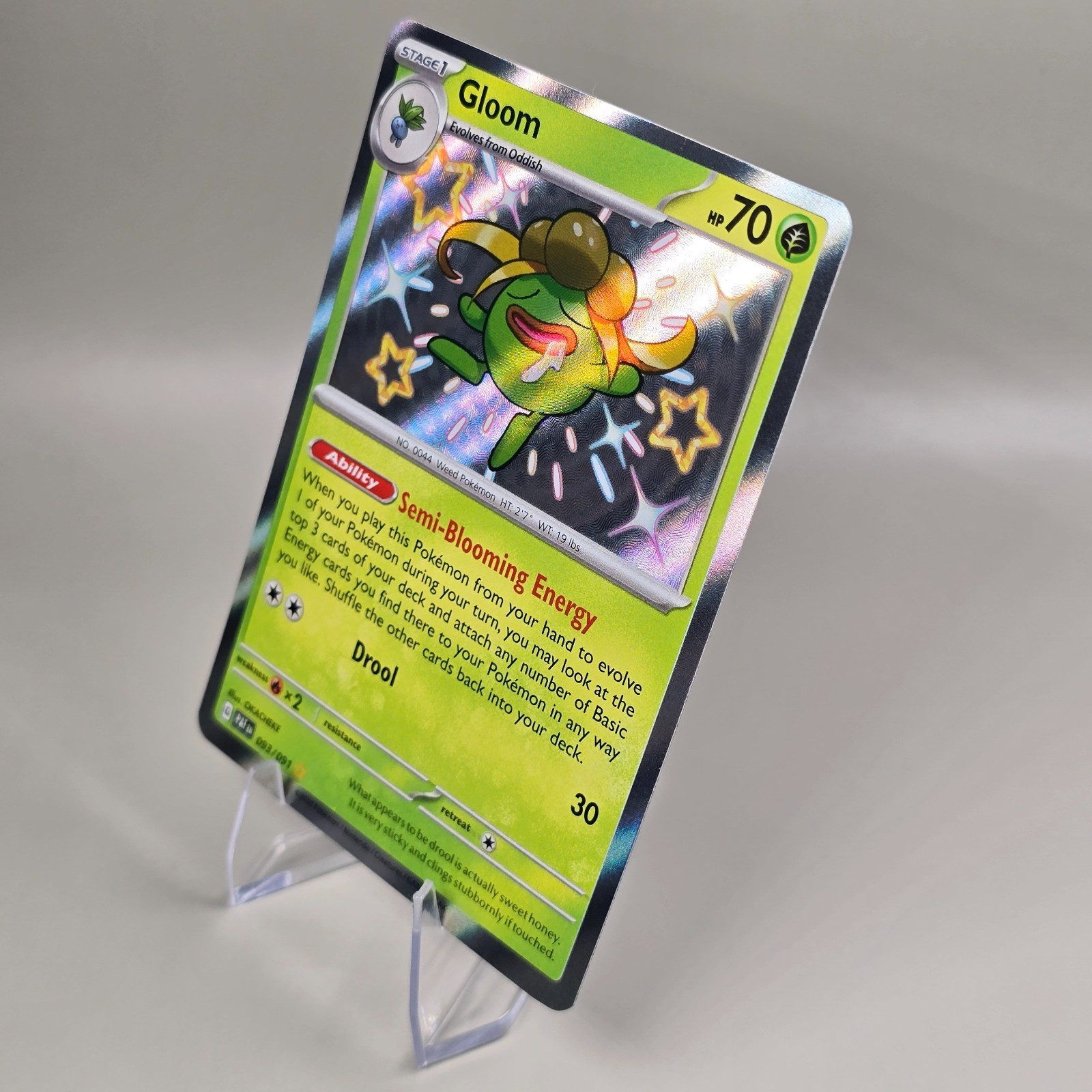 Gloom 093/091 SV: Paldean Fates Shiny Holo Pokémon Card – NM
