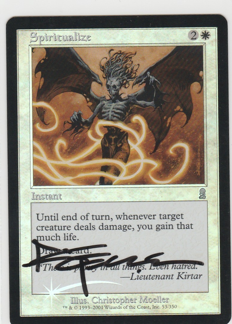 Magic the Gathering ~ Spiritualize ~ FOIL ~ LP ~ Odyssey ~ Signed by Artist