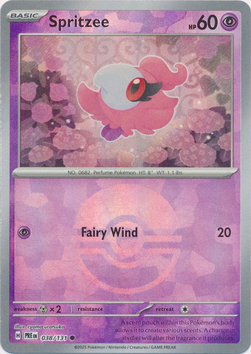 Spritzee (Poke Ball Pattern) 038/131 Common SV: Prismatic Evolutions