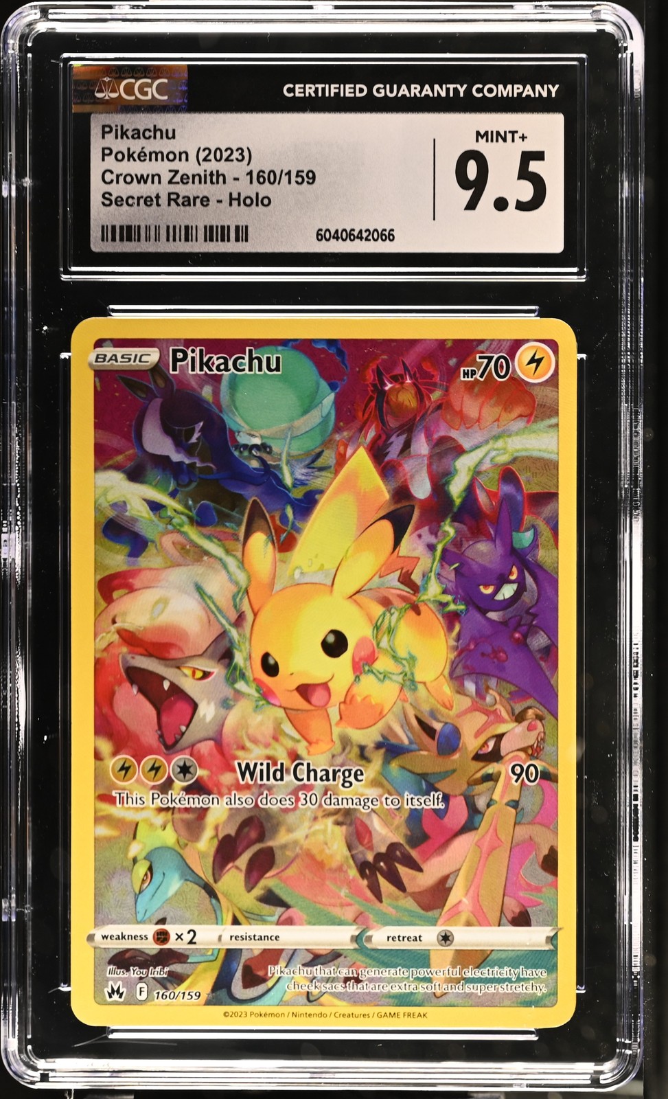 2023 Crown Zenith #160/159 Pikachu CGC 9.5