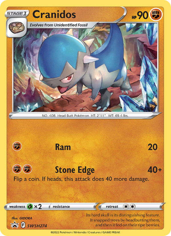 Cranidos – SWSH274 – Cosmos Holo Rare – Promo – NM/M