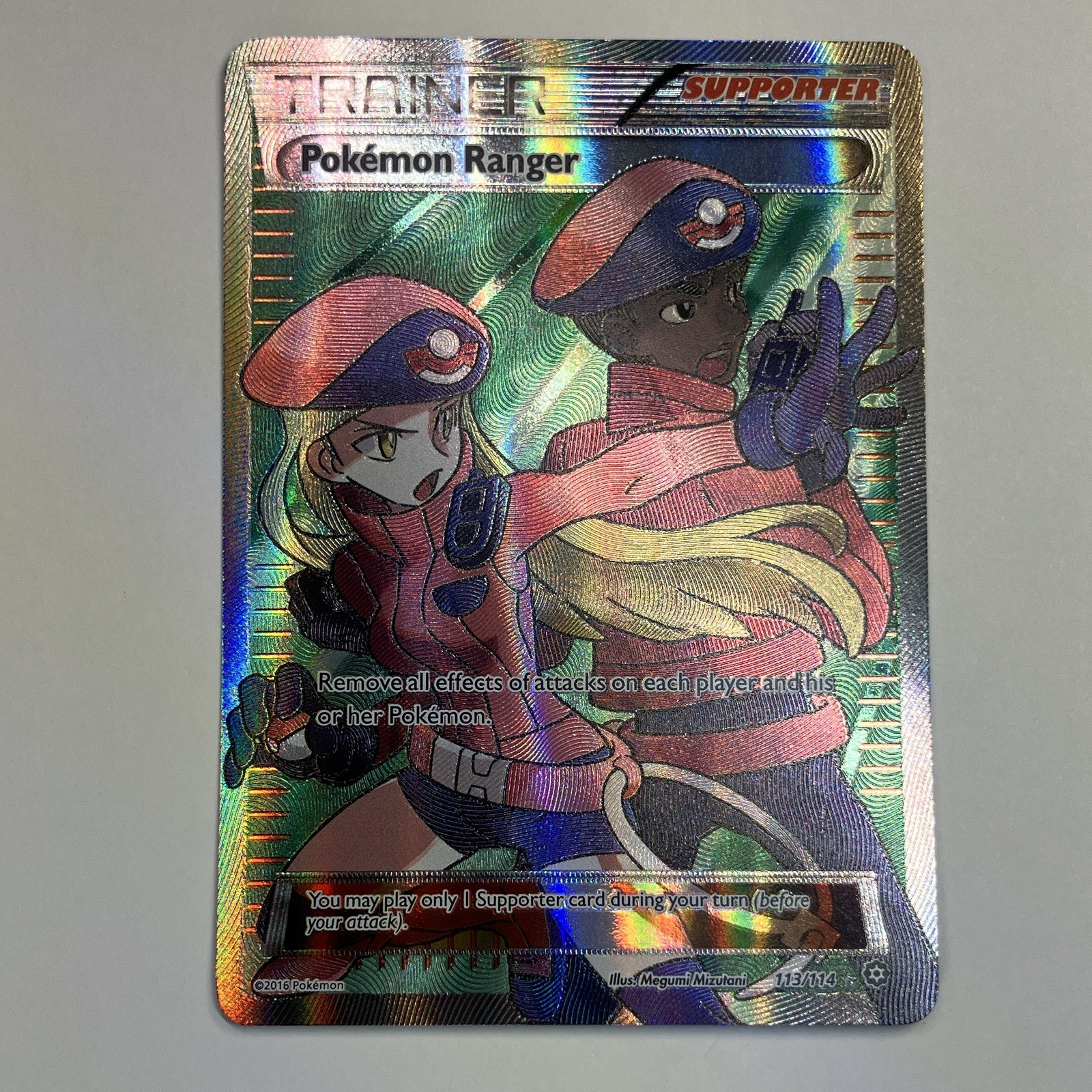 Pokemon Ranger XY Steam Siege 113/114 Full Art Holo – NM