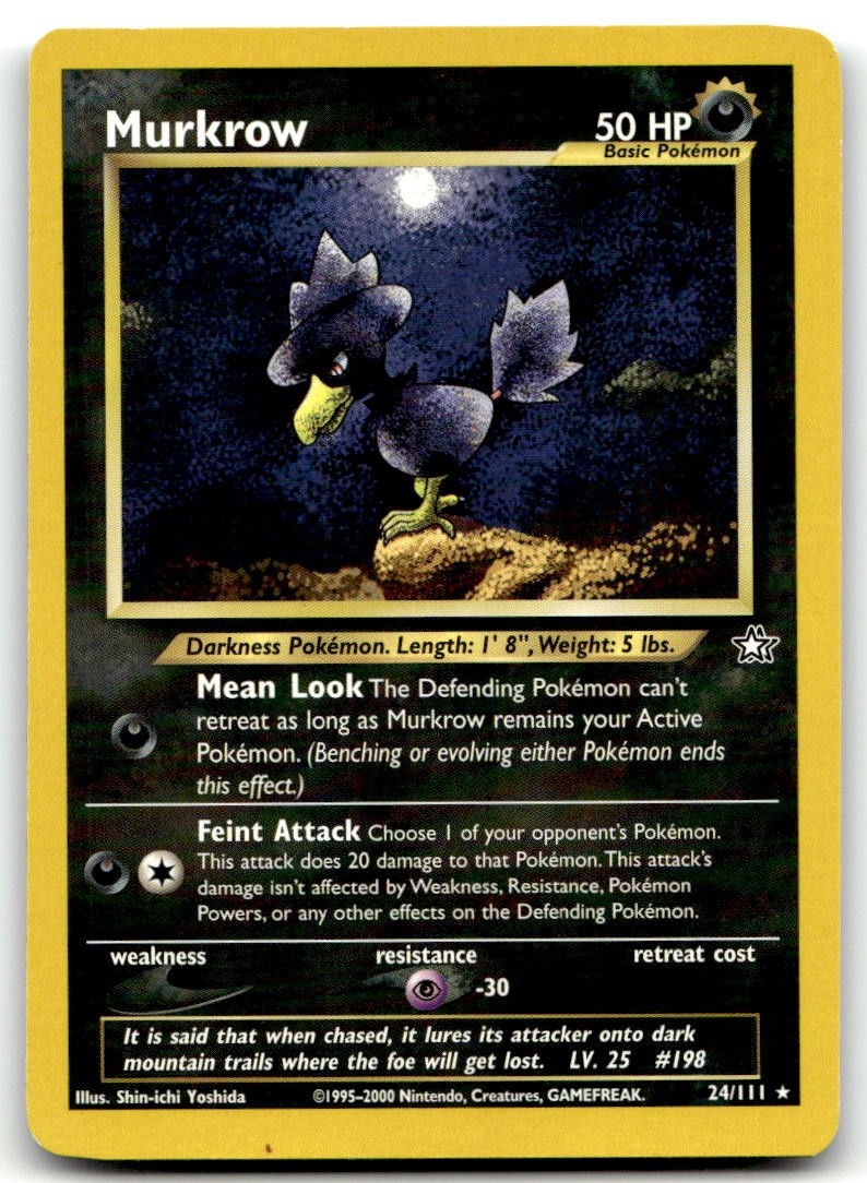 Murkrow 024/111 Neo Genesis Rare Unlimited LP