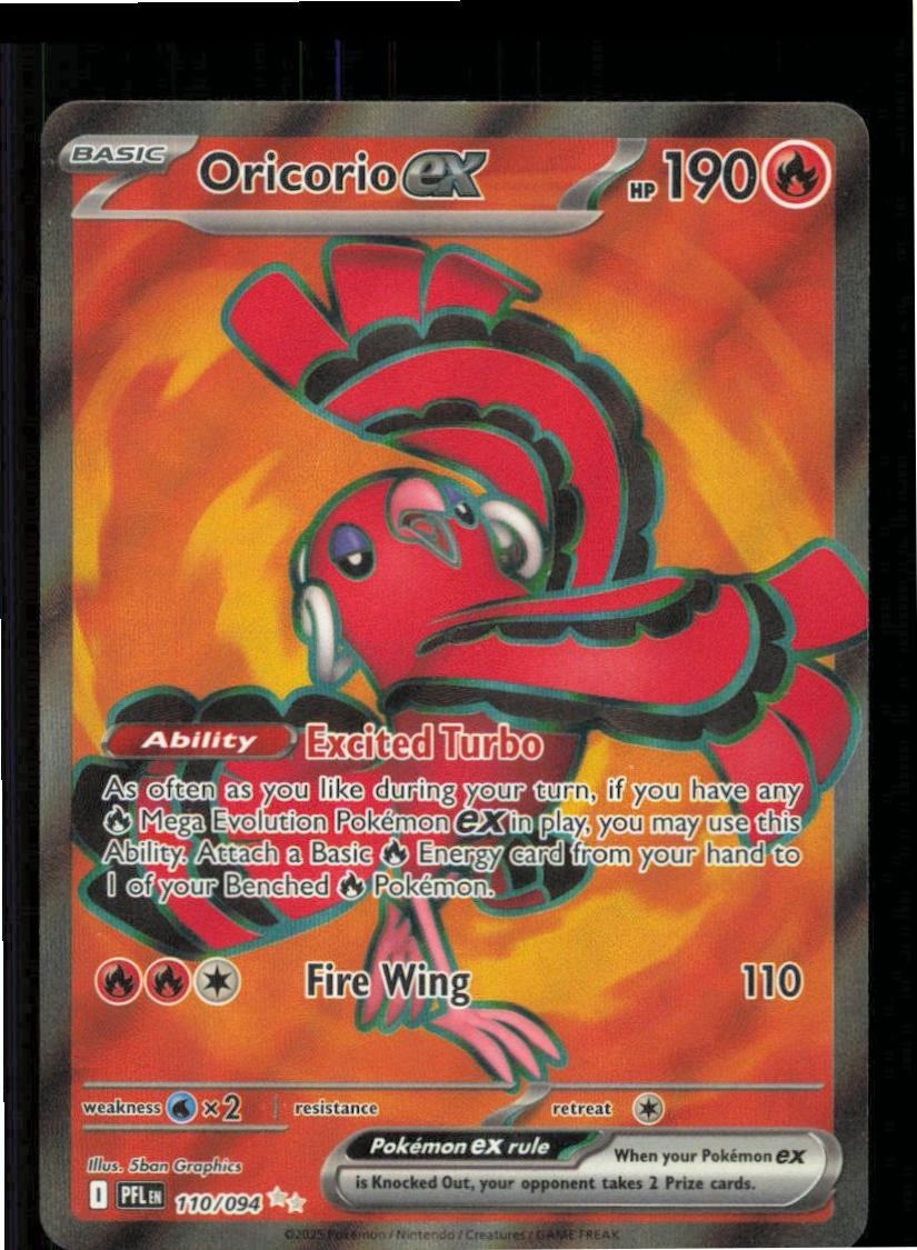 Oricorio ex 110/094 Ultra Rare Phantasmal Flames Pokemon Holo Near Mint