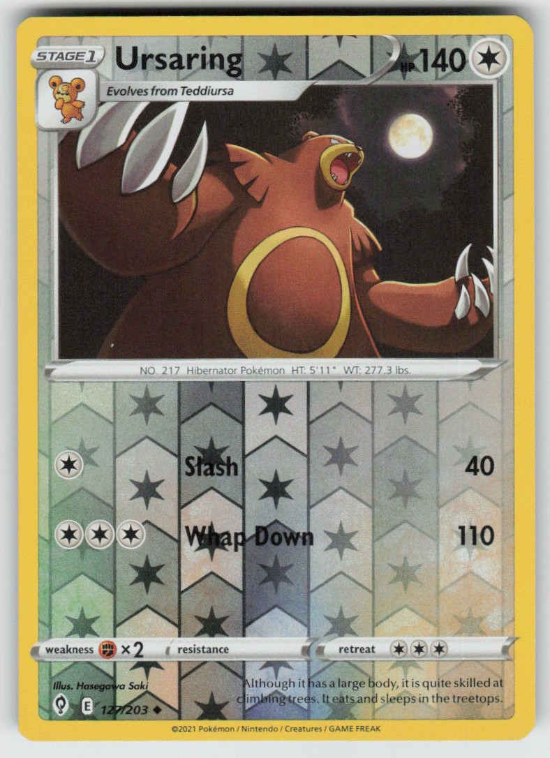 PO-04 Reverse Holo Ursaring 127/203 Uncommon Evolving Skies Near Mint