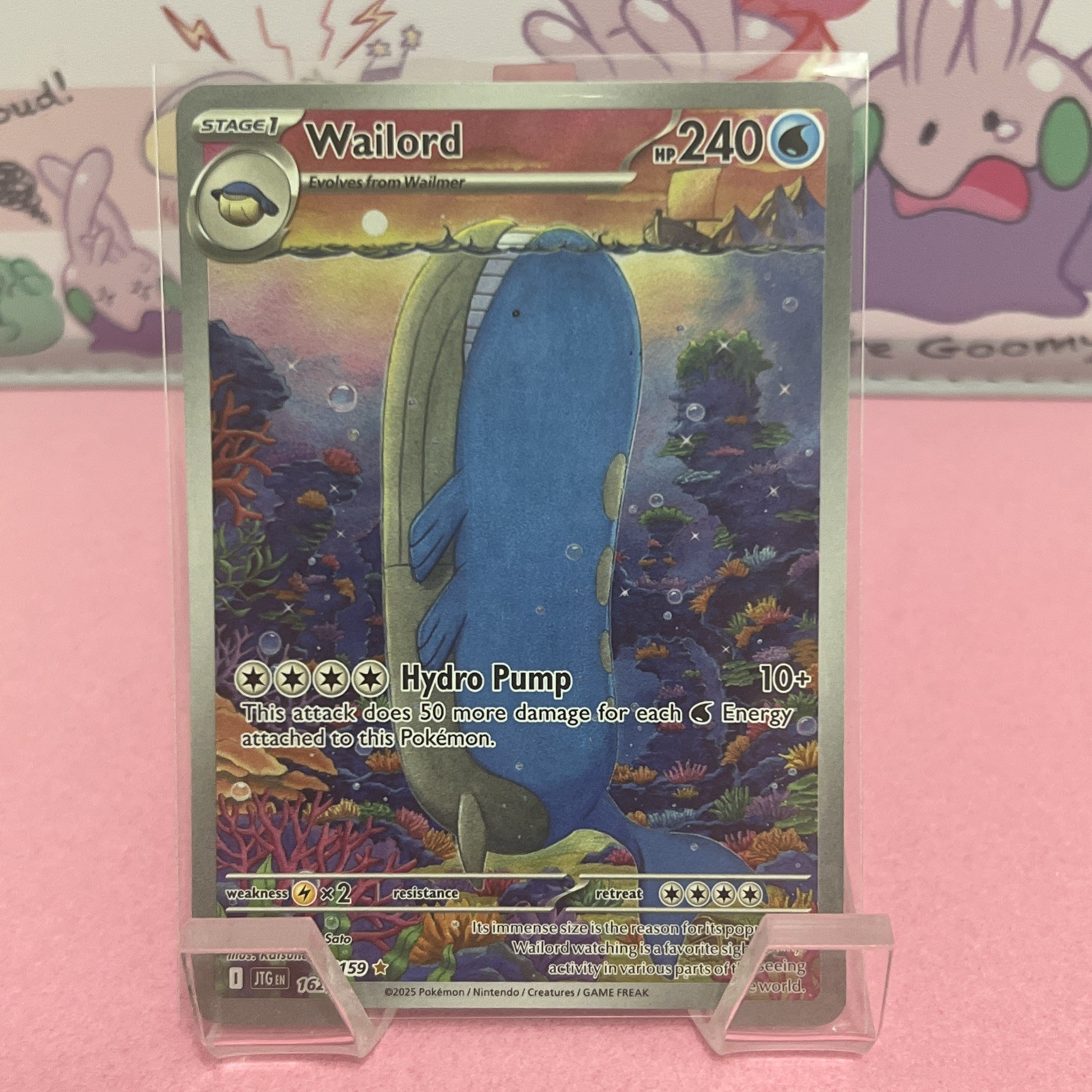 Pokémon TCG Wailord 162/159 Journey Together Holo 240HP Illustration Rare