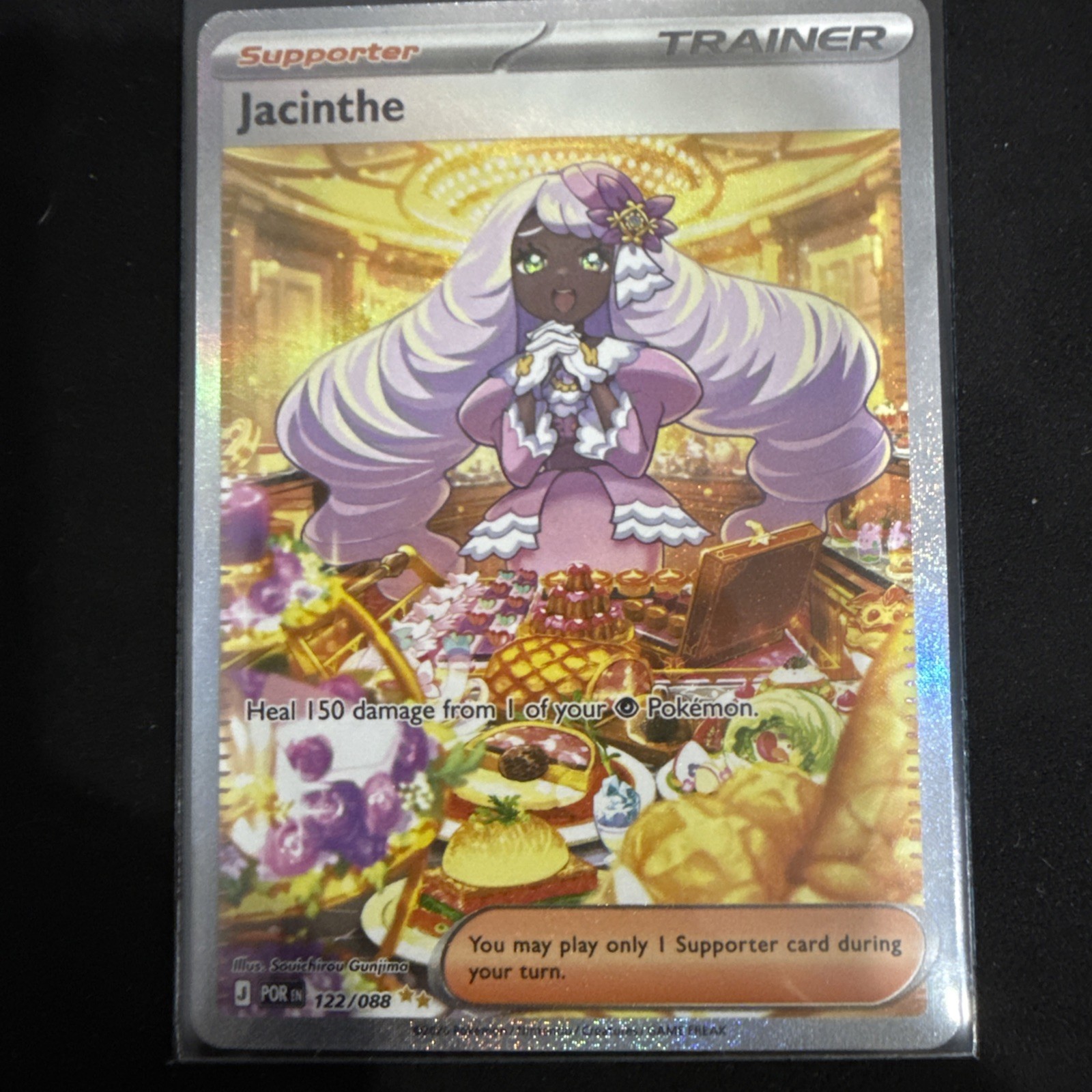 Jacinthe Trainer Supporter Full Art Holo Secret Rare Perfect Order 122/088