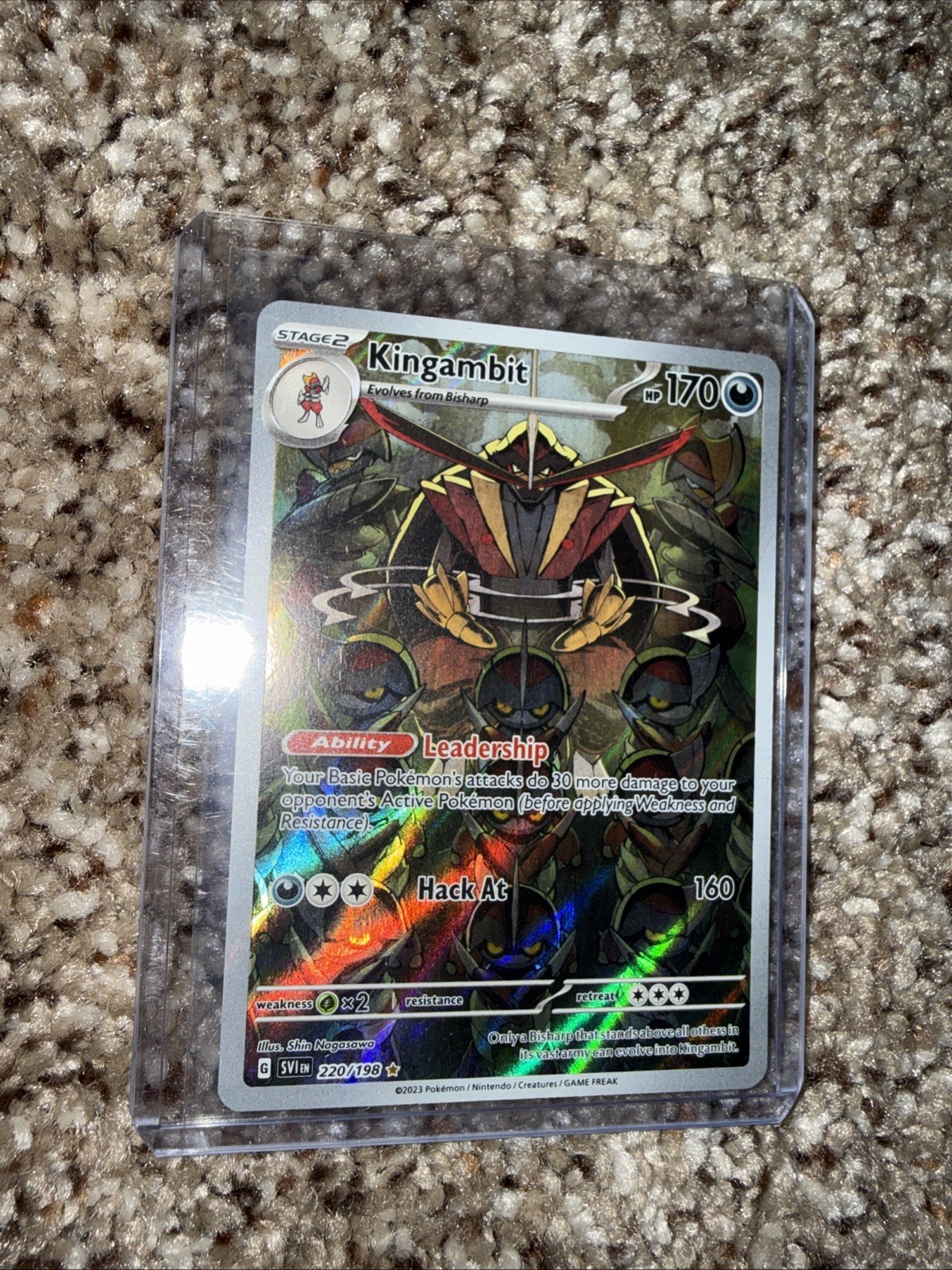 Kingambit 220/198 Illustration Rare Scarlet & Violet Holo Near Mint