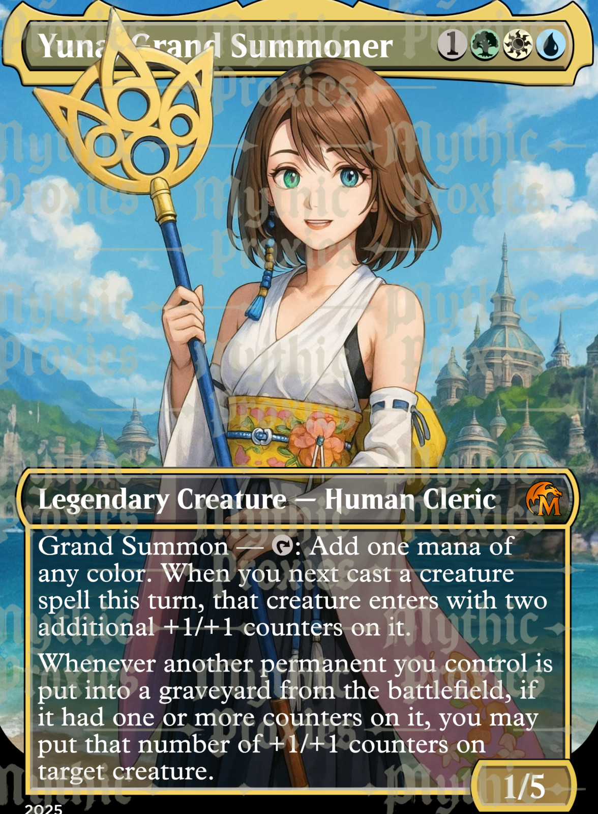 Yuna, Grand Summoner High Quality Altered Art Custom Playtest Card