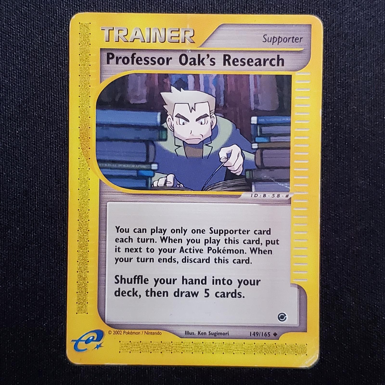 Professor Oak’s Research 149/165 Uncommon Expedition Base Set Pokemon Damaged