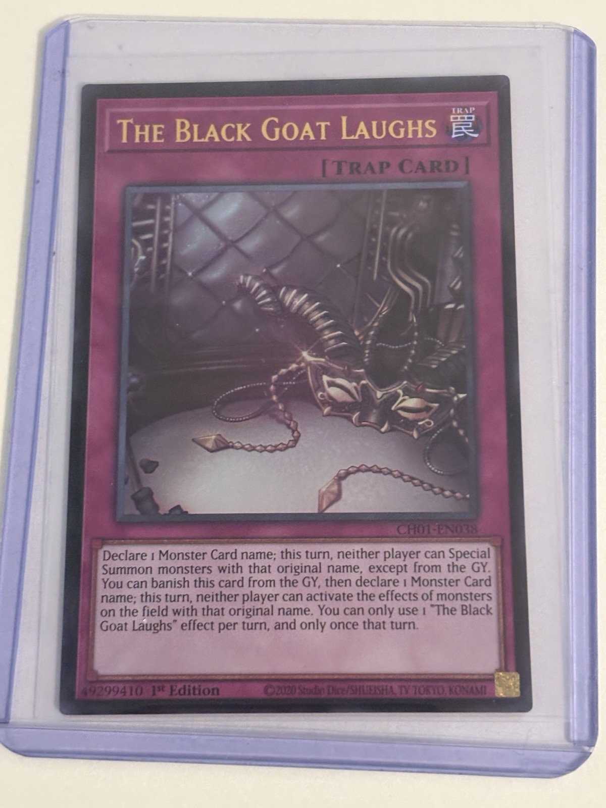 Yu-Gi-Oh! The Black Goat Laughs CH01-EN038 * Ultra Rare * 1st Edition NM
