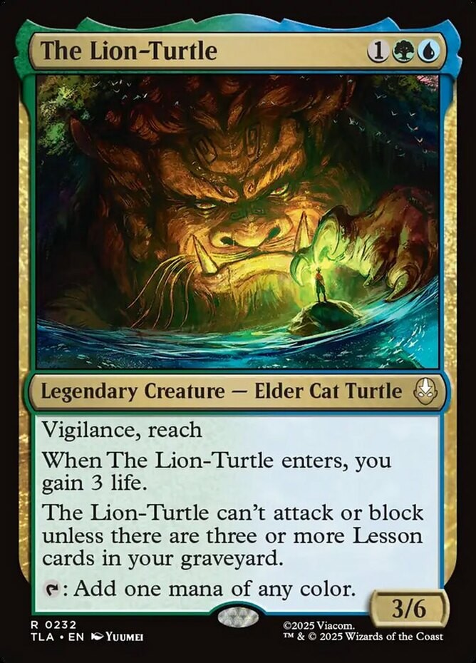 x1 The Lion-Turtle – Foil R MTG Avatar: The Last Airbender M/NM, English