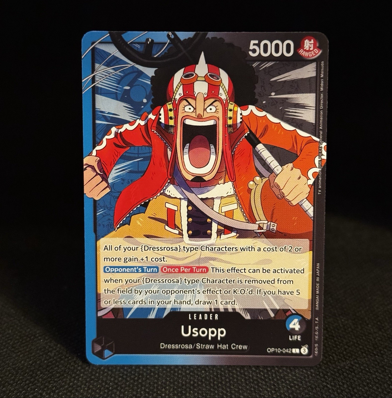 One Piece Royal Blood OP10-042 Usopp Blue Black Leader