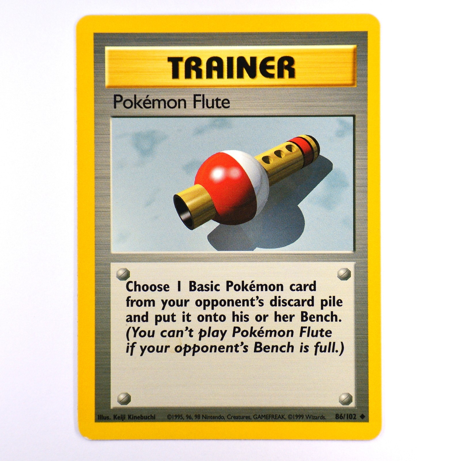 1999 Pokémon Card – Pokémon Flute #86/102 – Unplayed / Unused