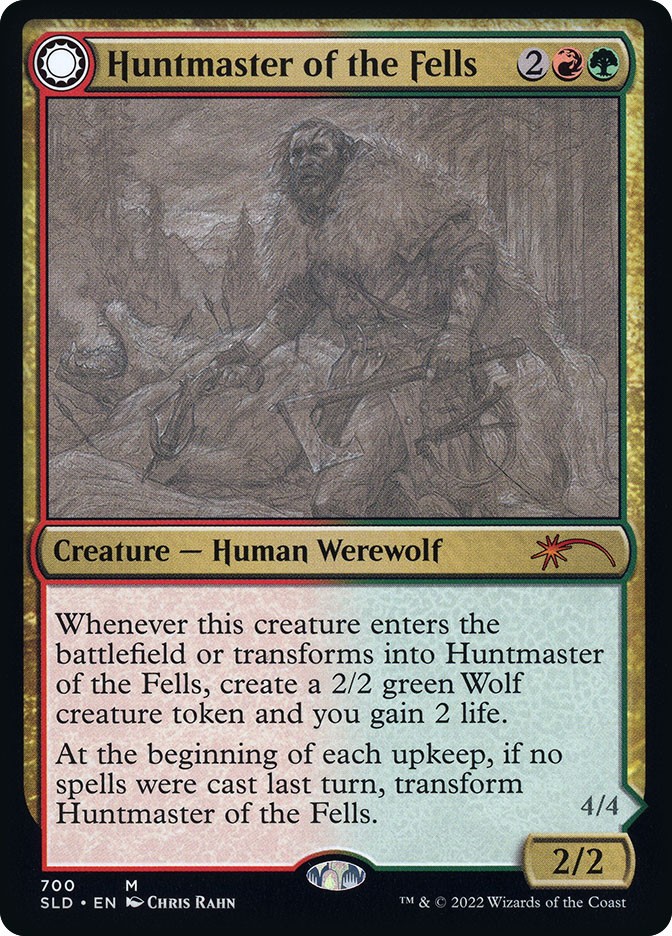 MTG Huntmaster of the Fells // Ravager of the Fells – Secret Lair Drop #700