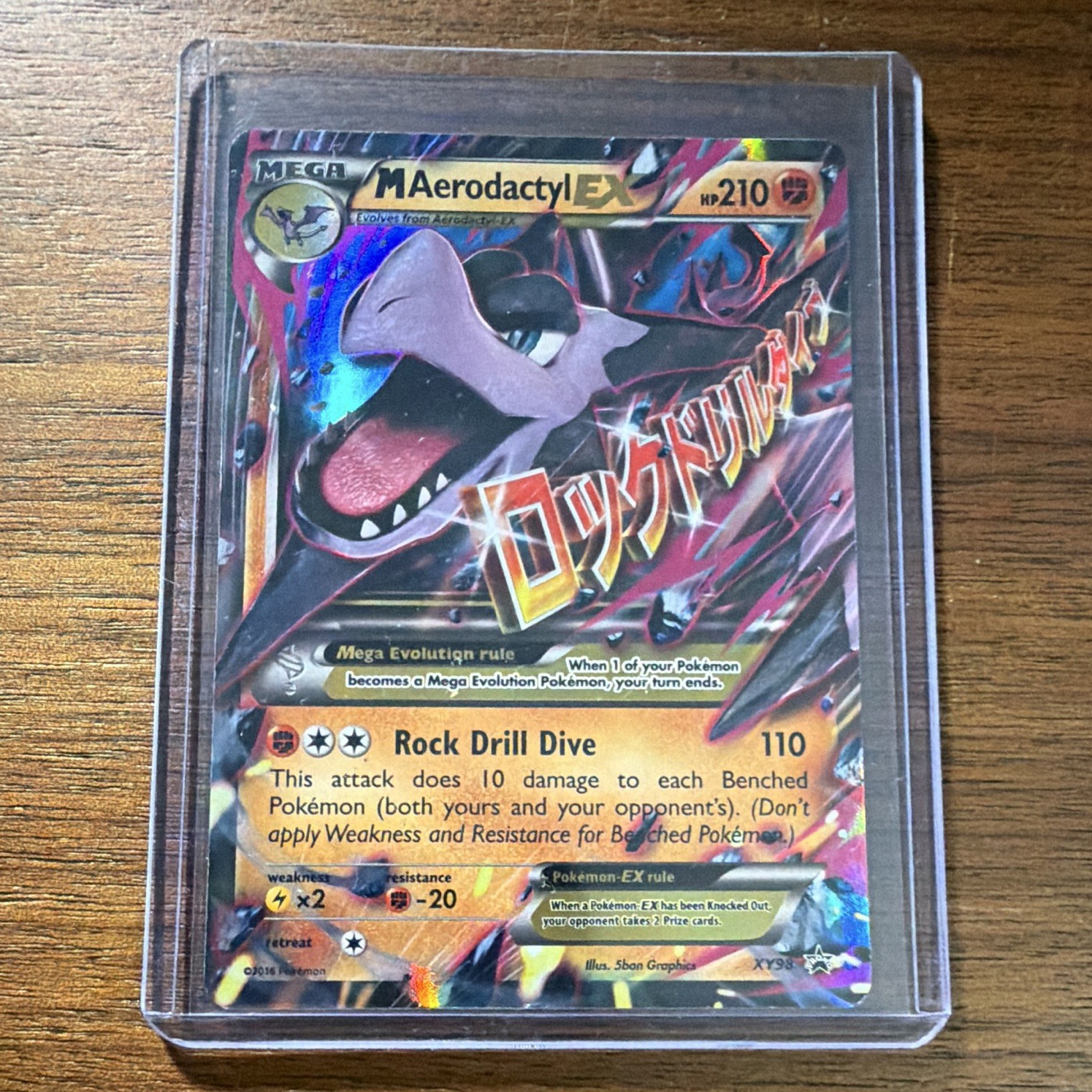 The Pokemon Company M Aerodactyl EX XY98 Promo Full Art Holo ENG 2016 210 HP