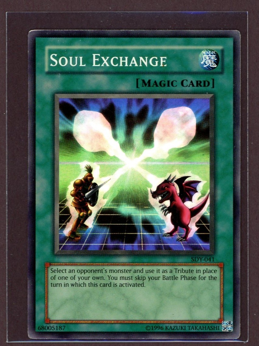 Soul Exchange Super Rare Yu-Gi-Oh! Card SDY-041 HEAVILY PLAYED