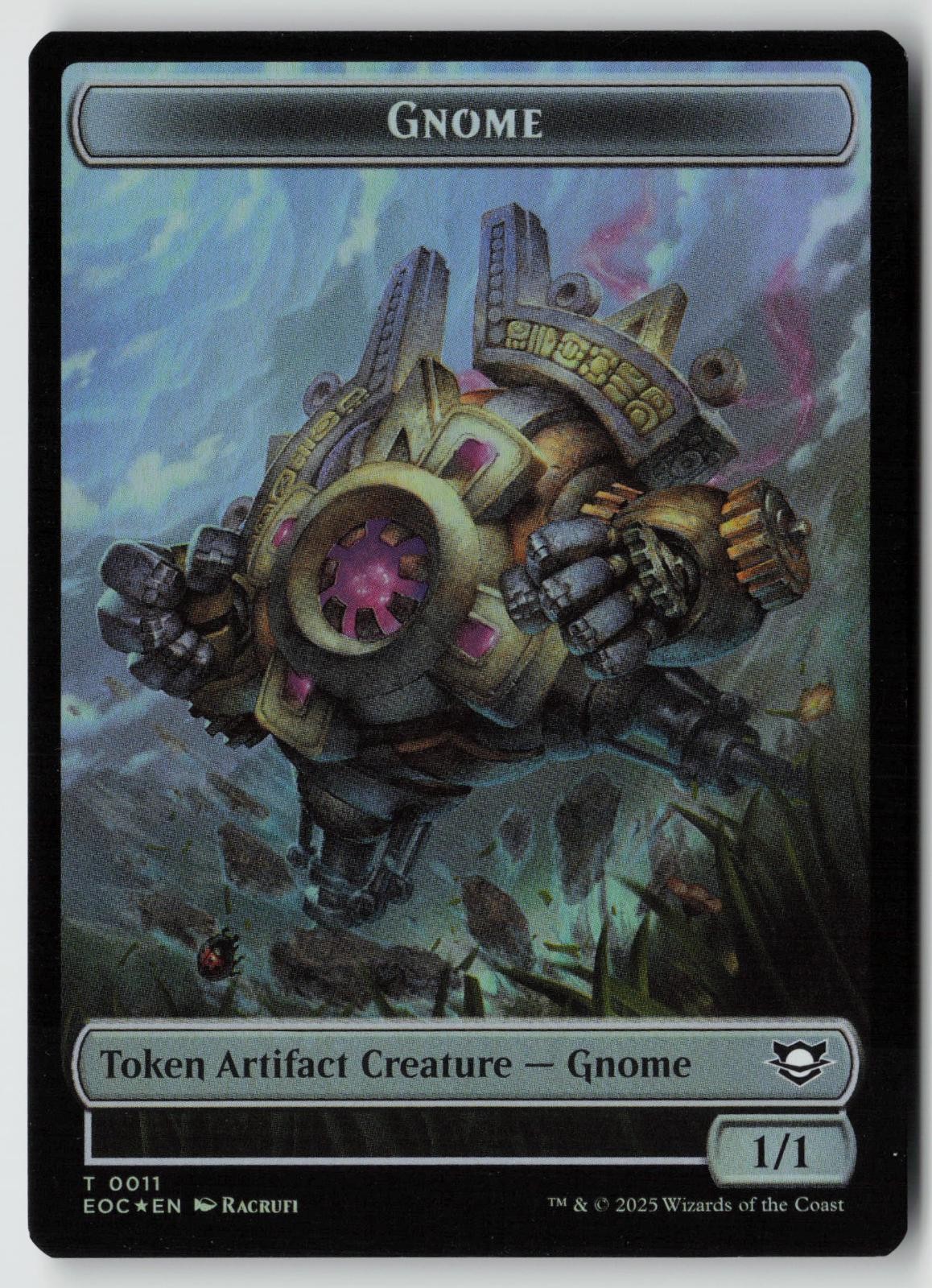 Elemental (0008) // Gnome Double-Sided Token LP Foil 8 // 11 EOE MTG