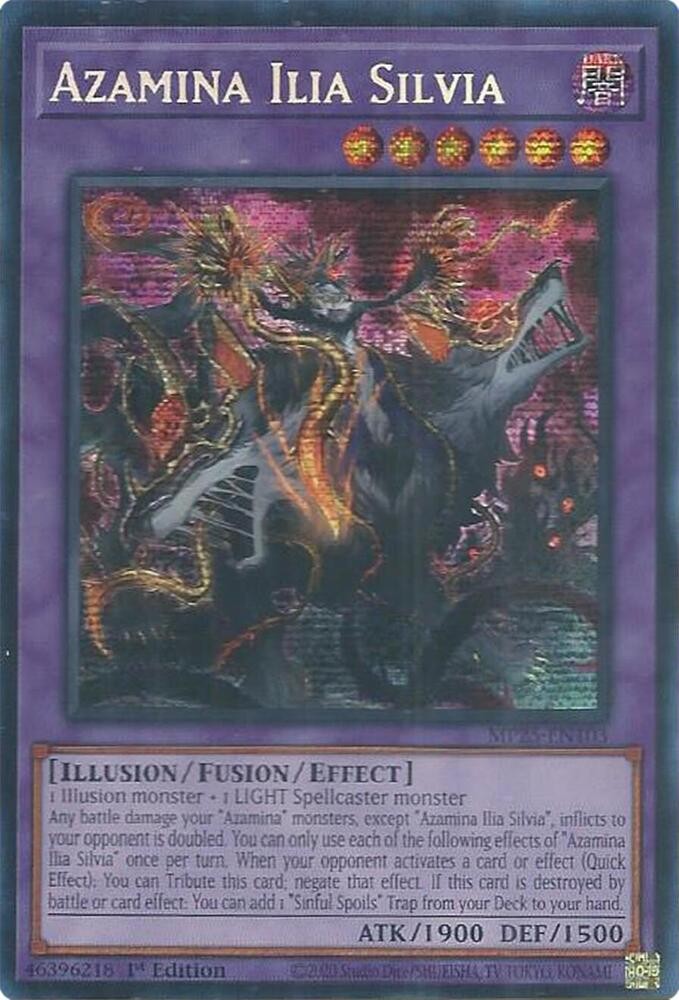 YUGIOH: 1x Azamina Ilia Silvia MP25-EN103 Prismatic Secret Rare 2025 Mega-Pack