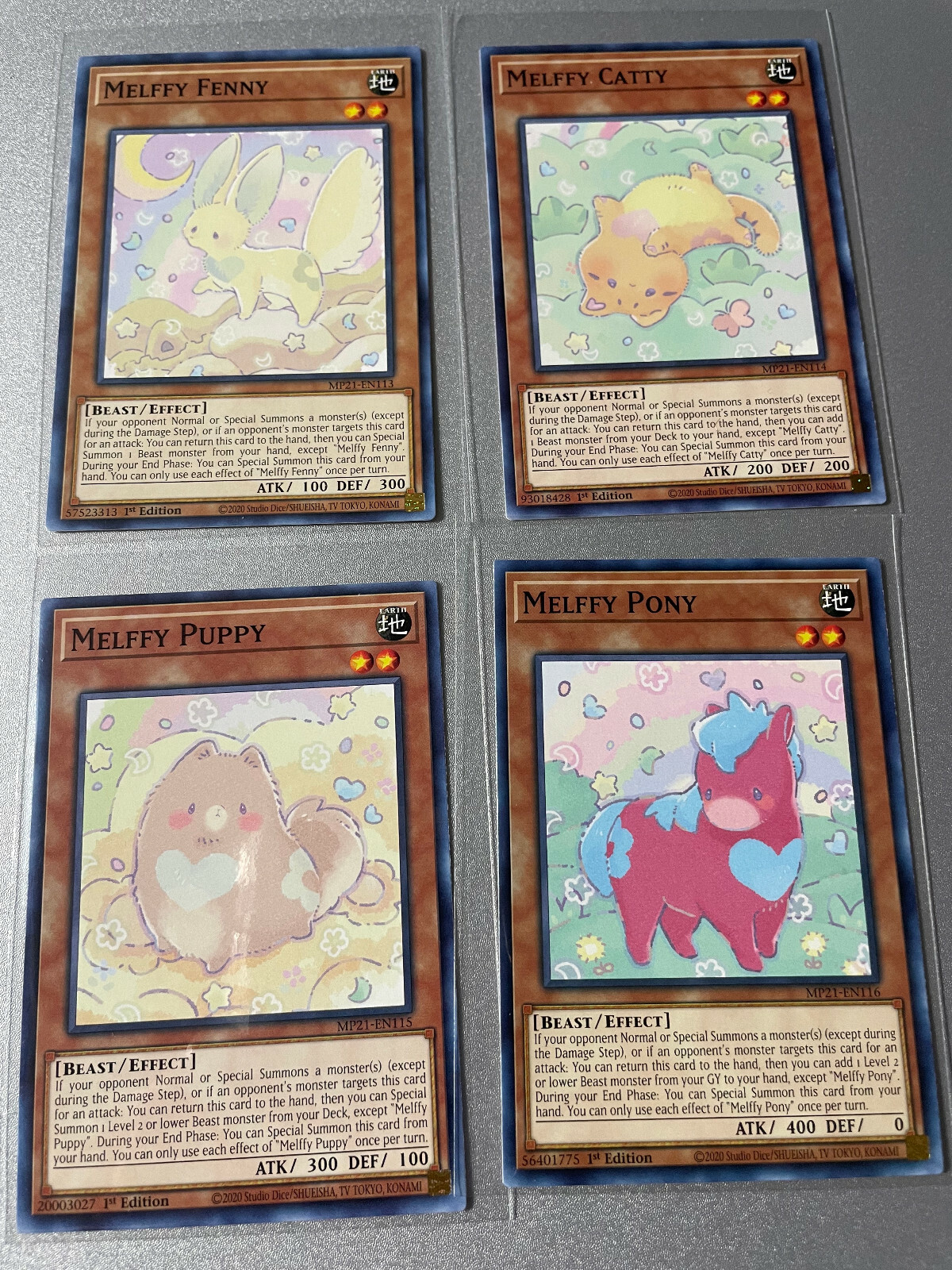 Melffy ( MP21-EN113 – 114 -115 -116 ) Common 1st ed Yugioh! Pack Fresh NEW x4