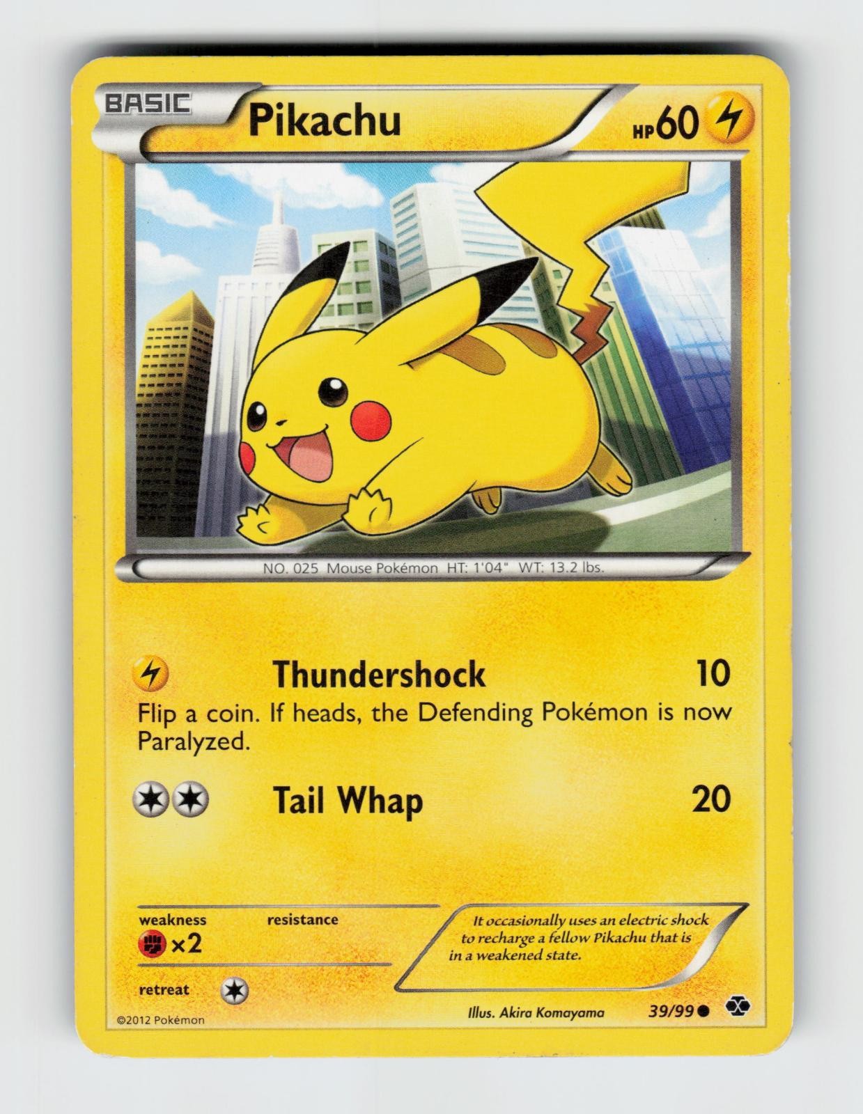 Pikachu 39/99 Common Next Destinies Pokemon 2012 Moderately Played