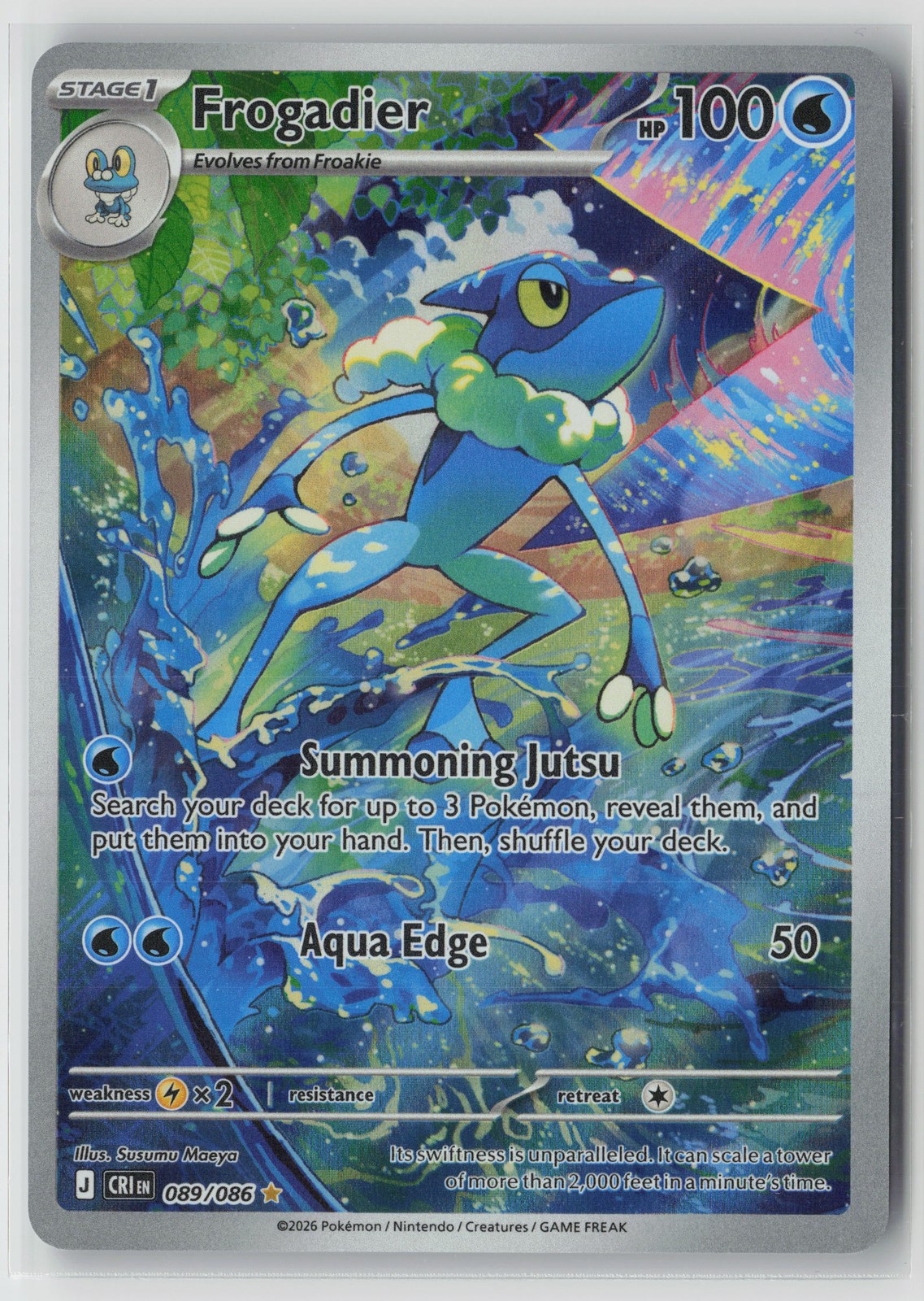 Pokemon Frogadier #089/086 ME04: Chaos Rising Near Mint or Better