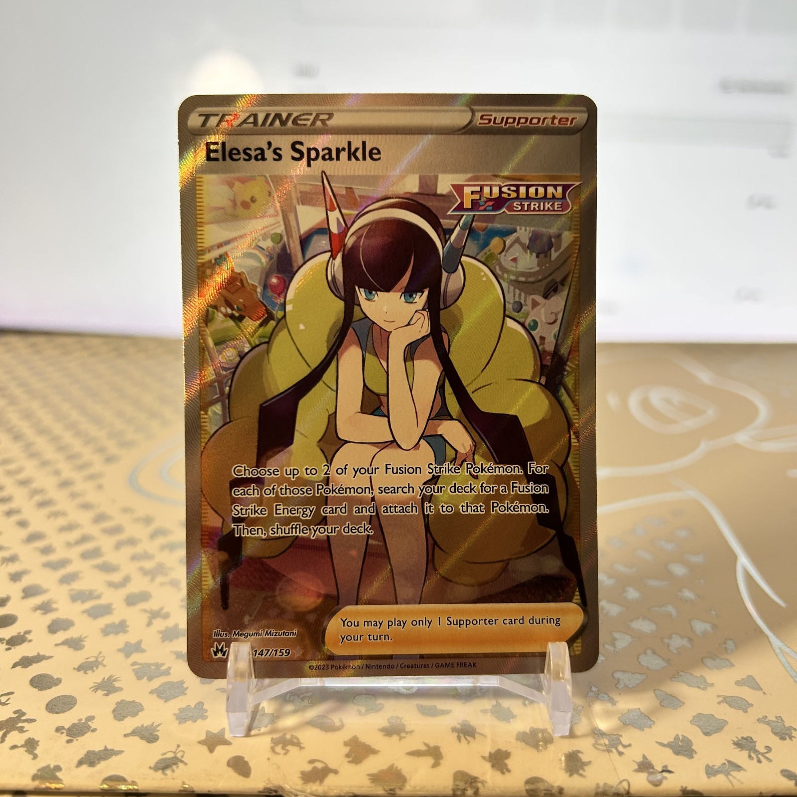 Elesa’s Sparkle 147/159 – Holo Ultra Rare Crown Zenith Pokemon TCG – NM
