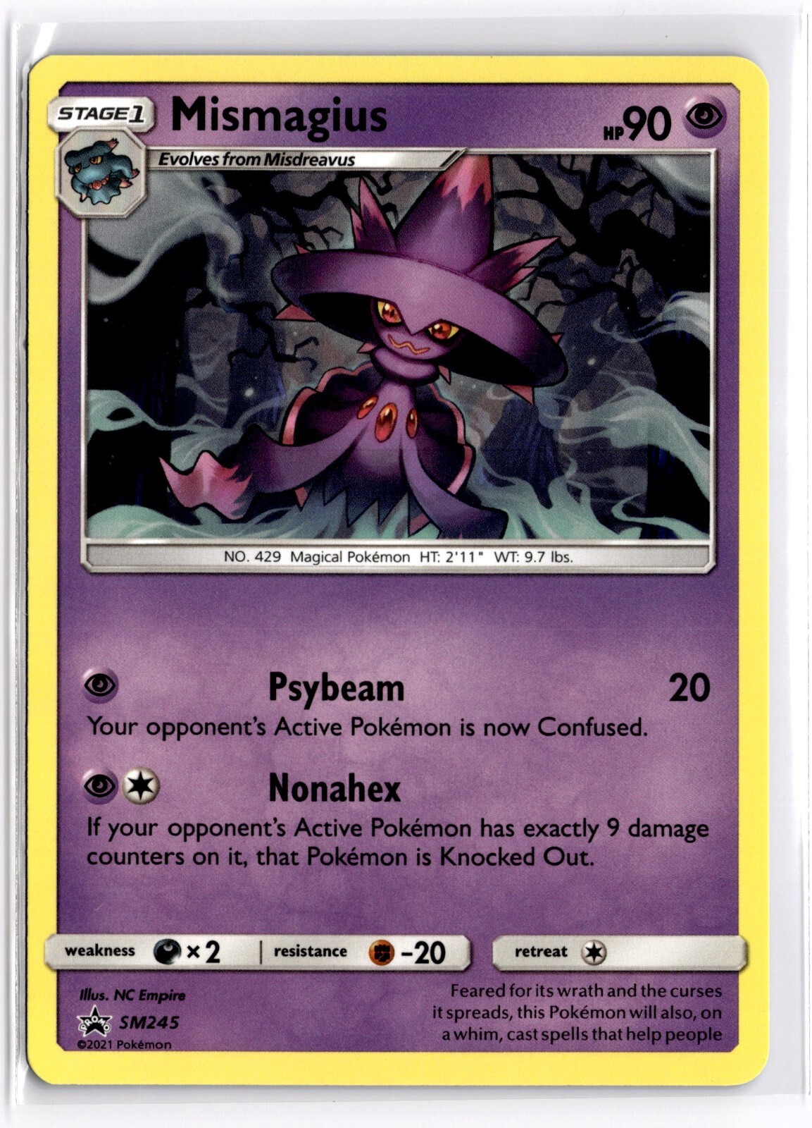 Pokemon TCG Mismagius SM245 Sun & Moon Black Star Promo