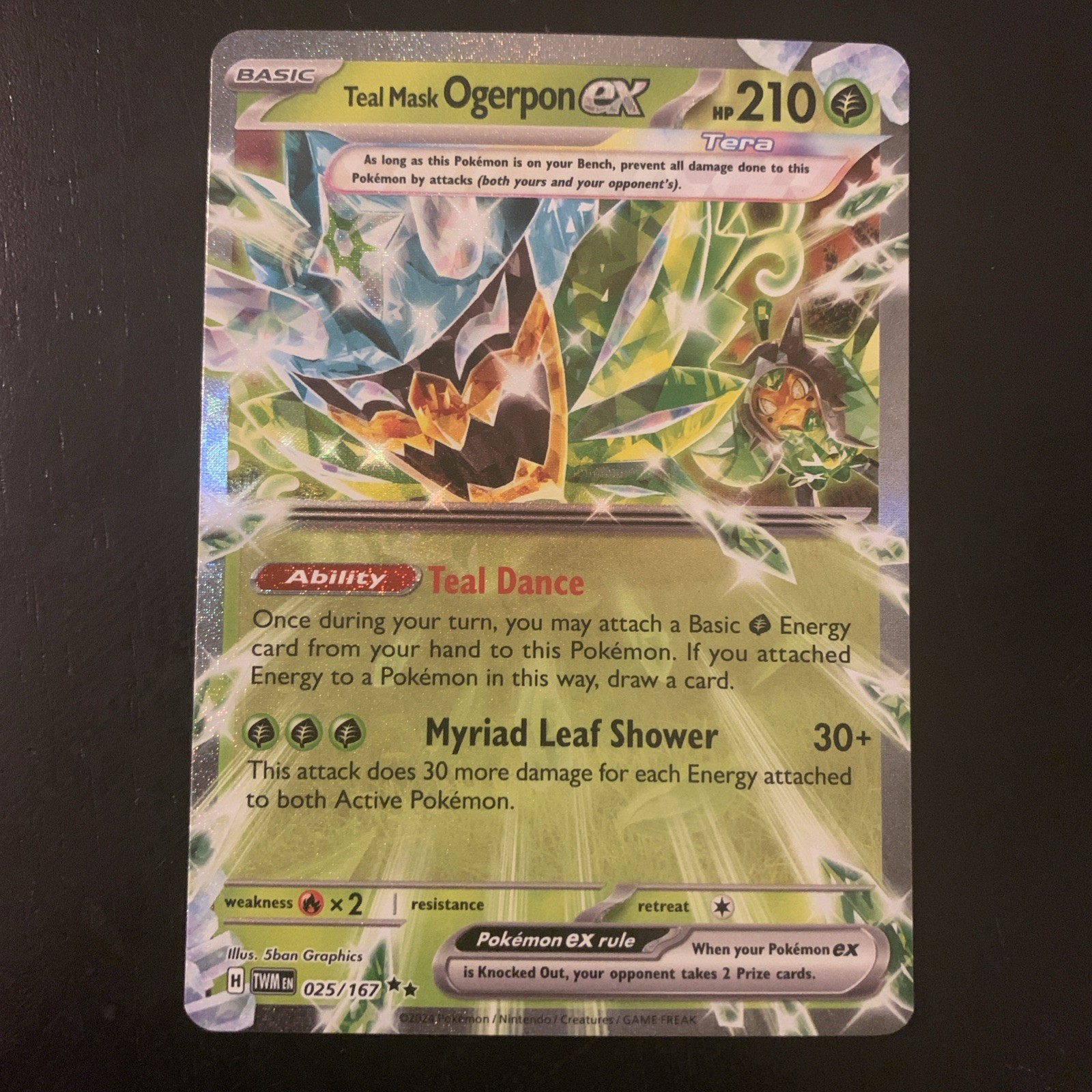 Teal Mask Ogerpon Ex #25 Pokemon Twilight Masquerade