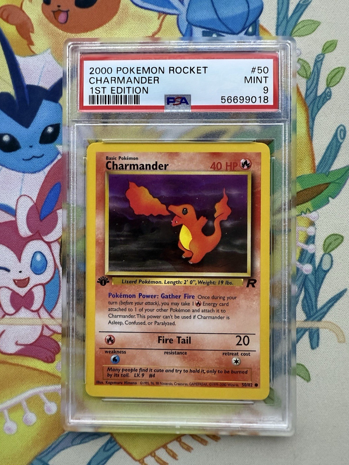2000 Pokemon Charmander 1st Edition #50/82 Team Rocket PSA 9 Mint