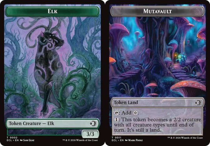 [1x] Elk // Mutavault Double-Sided Token Near Mint, English Lorwyn Eclipsed MTG