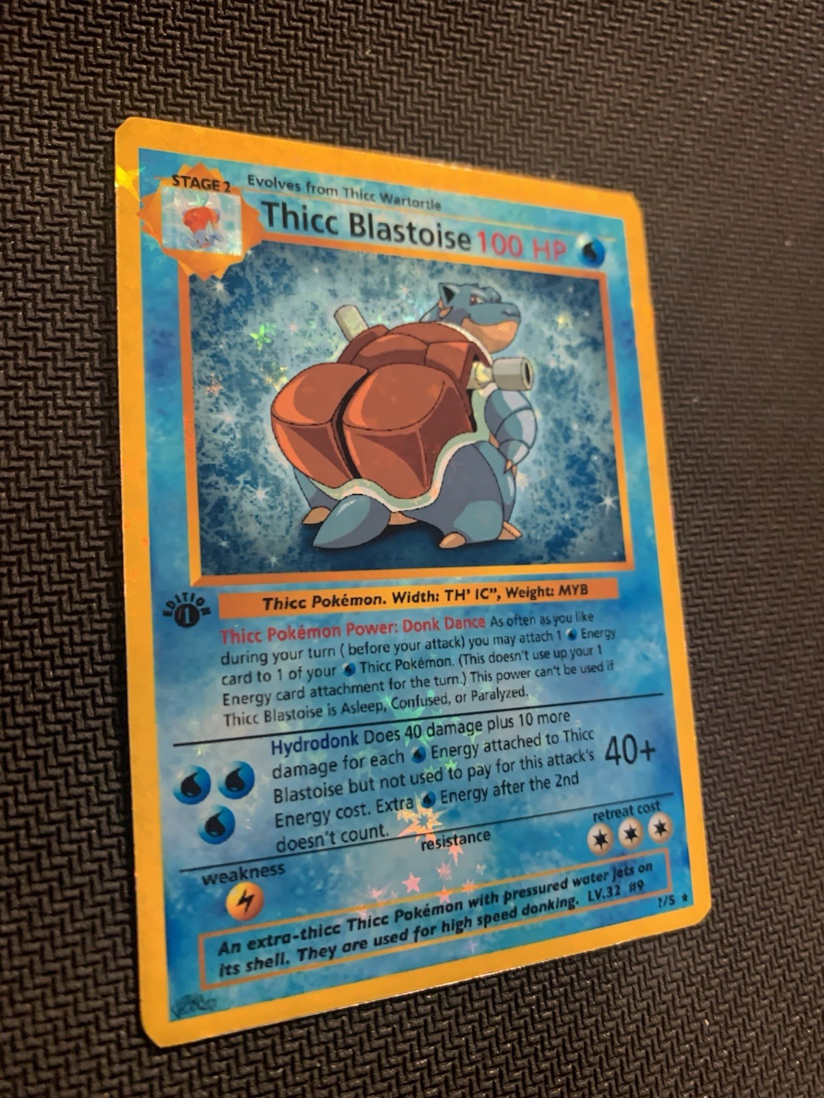 Thicc Blastoise (Alternative Custom Art) Holografic Card