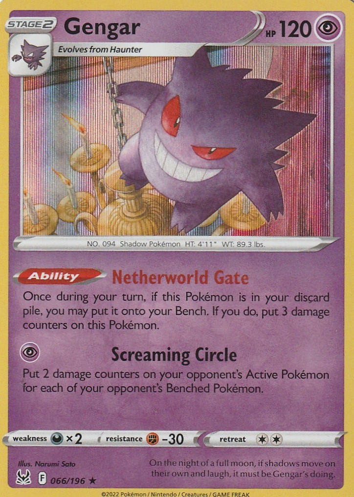 Gengar Holo Rare SWSH11: Lost Origin 066/196 LP
