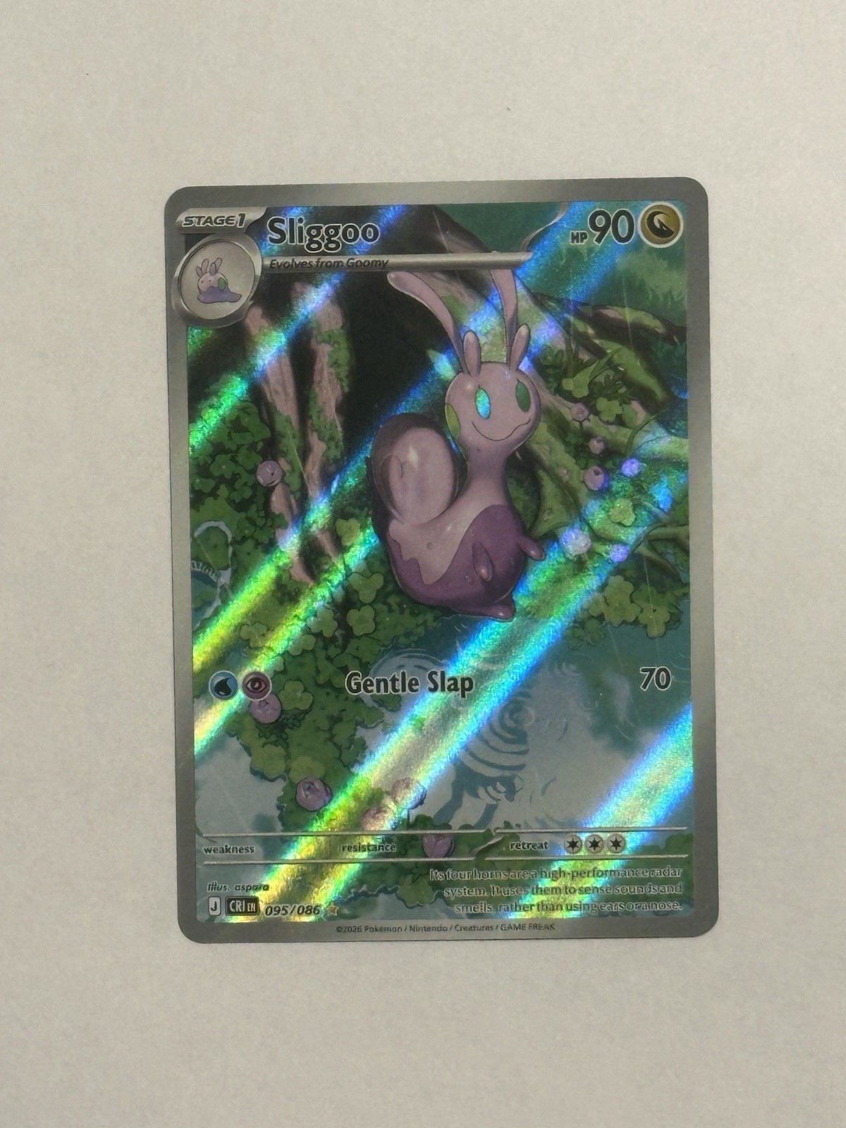Pokémon Sliggoo 095/086 CR1 Crimson Haze Holo Rare 90 HP EN Stage 1