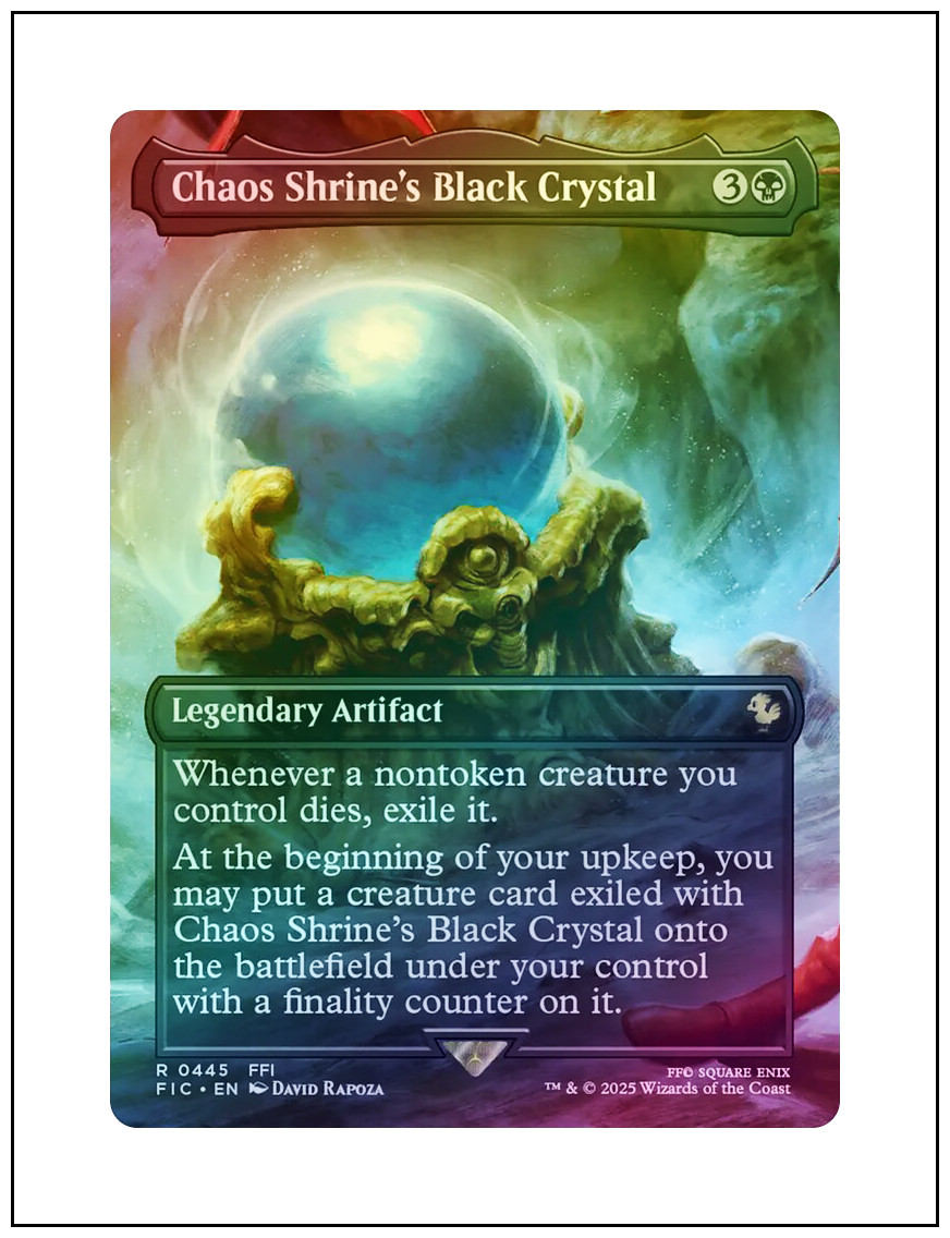 Chaos Shrine’s Black Crystal, Borderless Foil – 0445, Final Fantasy, MTG NM