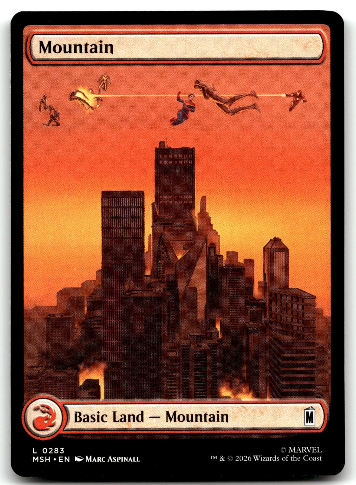 Mountain (0283) MTG MSH 283 Red Daniel Warren Johnson