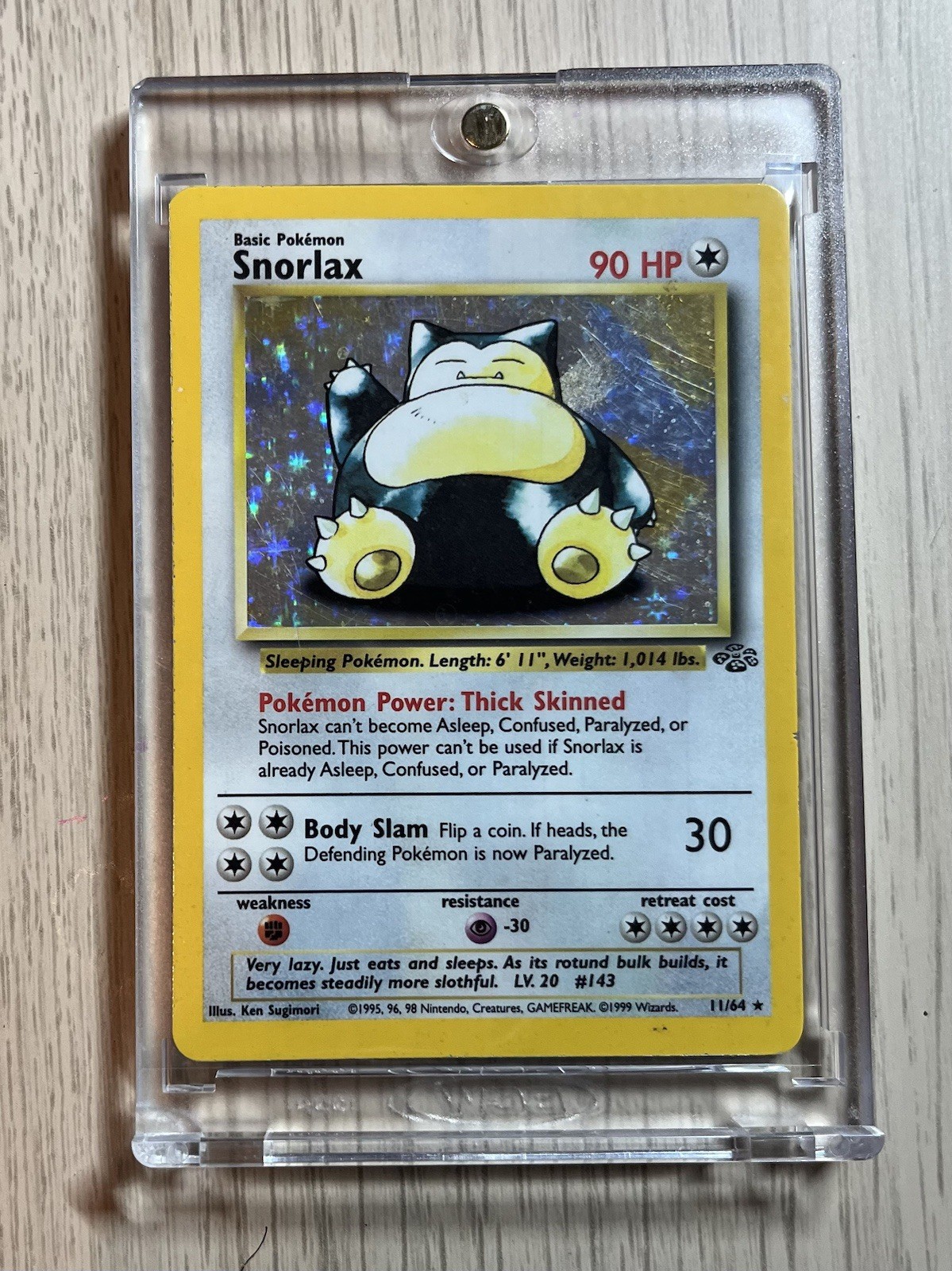 Snorlax 11/64 Pokemon TCG Jungle Holo Vintage HP