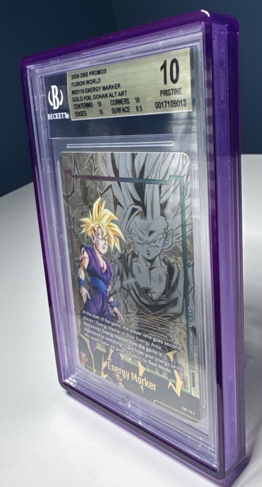 Energy Marker Gold Foil Gohan E01-10 Dragon Ball Fusion World BGS 10 Pristine