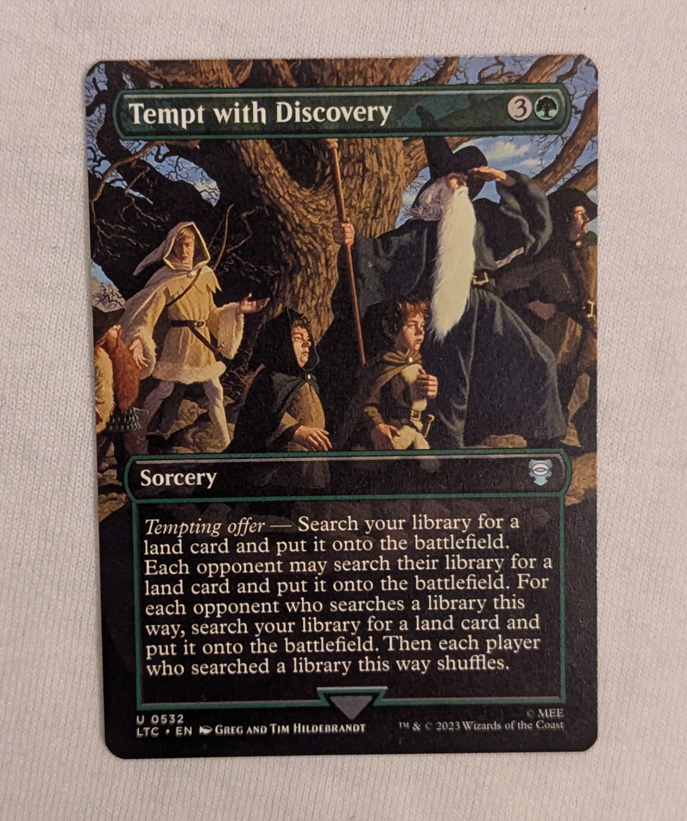 Tempt with Discovery (Borderless) Commander: the Lord of the Rings Non Holo nm