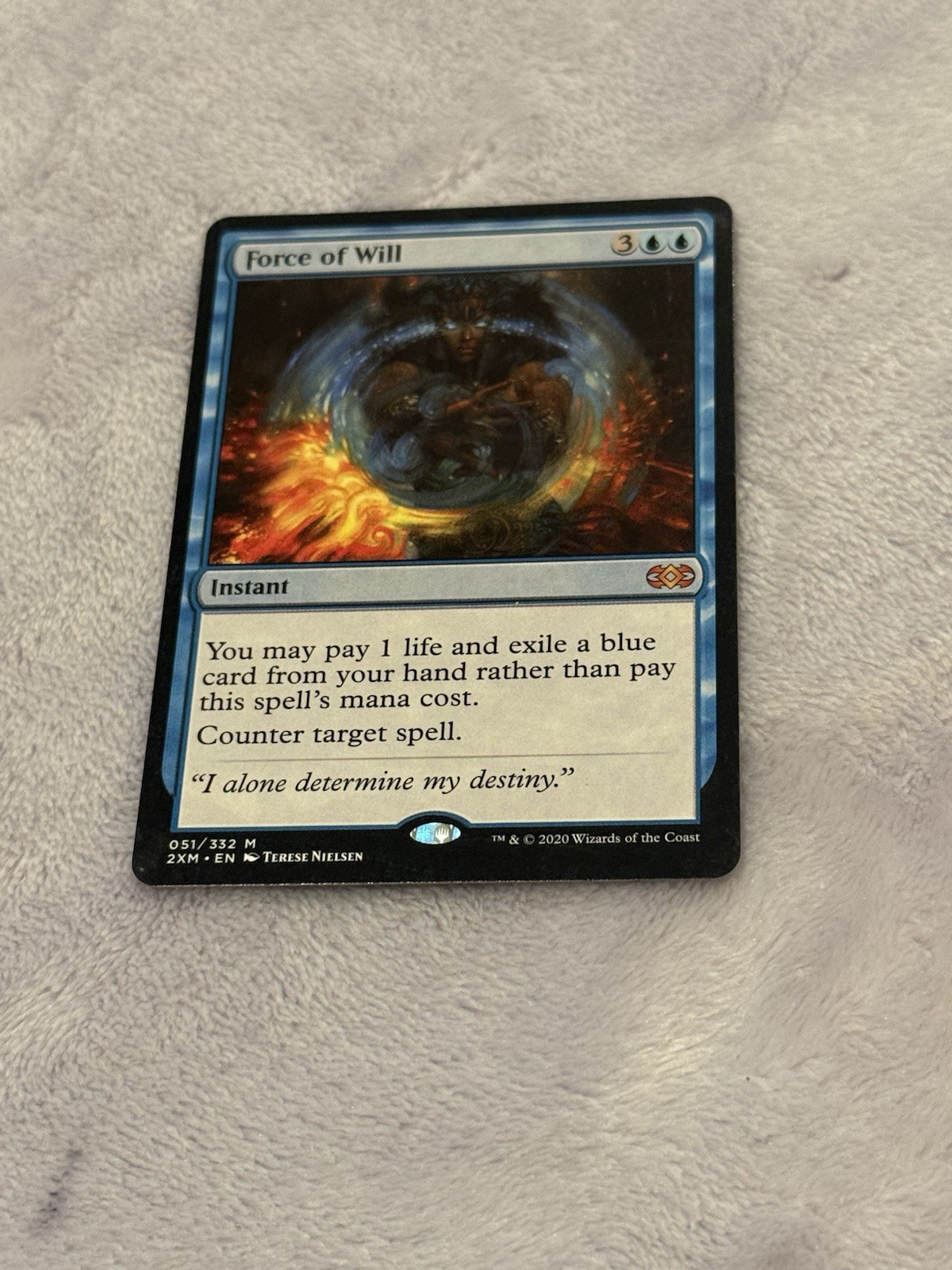 Force of Will Double Masters Regular, Magic The Gathering PlayCard , Mtg, Magic