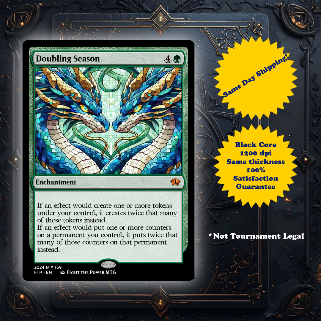 Doubling Season – High Quality Custom Art Playtest card for MTG – EDH Mosaic